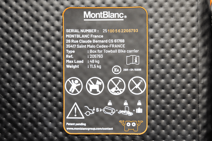 Gepäckbox für Mont Blanc Senja Anhängerkupplungs-Fahrradplattformen