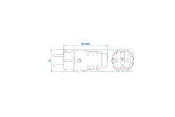 Schuko ProPlus 373570 Stecker mit Schutzkontakt 16A 230V