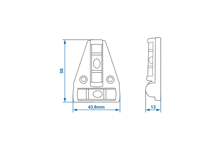 ProPlus 341215 Kreuzwasserwaage mit Magnet, T-förmige Wasserwaage, 58 x 43,6 mm
