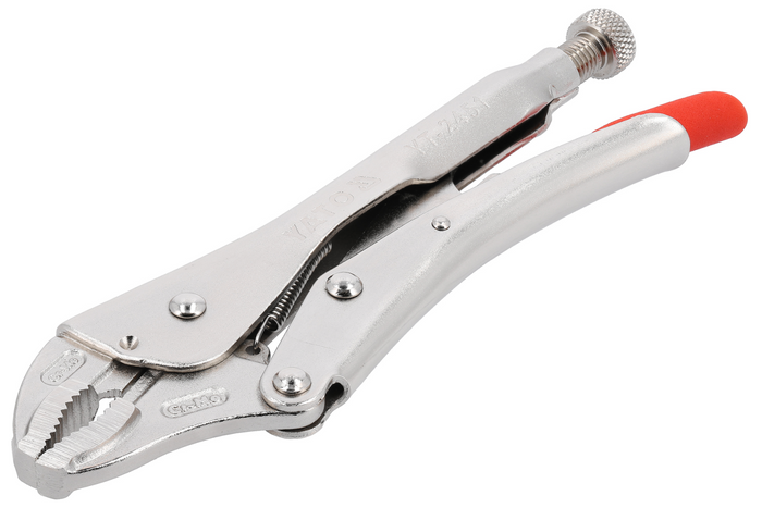YATO YT-2451 kurze Feststellzange, abgerundete Backen, 250 mm
