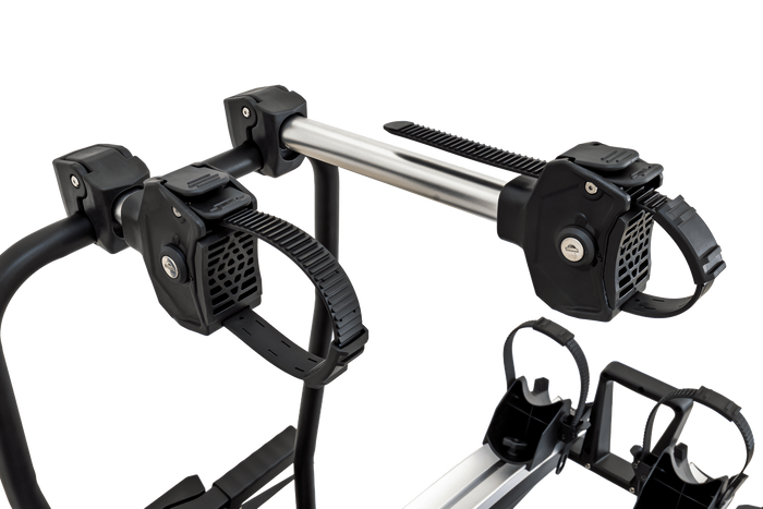 Inter Pack Velox 2 LED – faltbarer Anhängerkupplungs-Fahrradträger für 2 Fahrräder mit LED-Beleuchtung