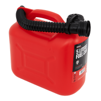 5-Liter-HERMON-Kunststoffkanister mit Trichter, rot