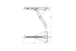 ProPlus 361504 ausziehbarer Eckstabilisator für 750-kg-Anhänger, 495 mm