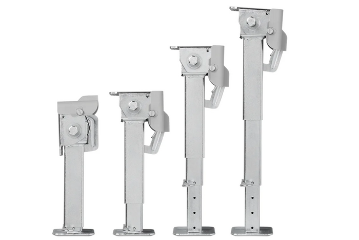 Set aus zwei ausziehbaren Stützen mit Kurbel und ProPlus 361500 Halterung für 1000 kg Pritschenanhänger 290-460 mm