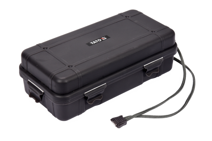 YATO YT-08559 LED 900lm Multifunktions-Taschenlampe, Powerbank, Flaschenöffner, Notfallhammer