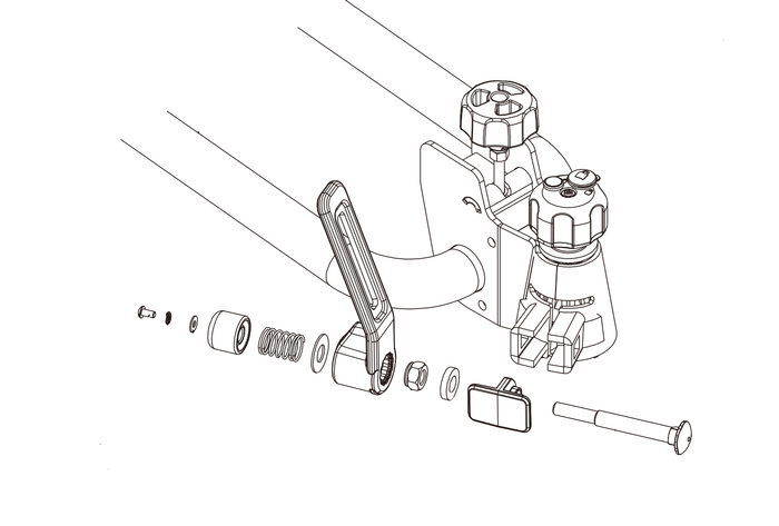 Integrierte Klemmschraube für Inter Pack New Spider Fahrradplattformen