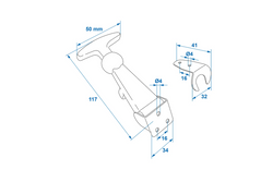 Gummihaken mit Haken ProPlus 342121, Länge 12 cm