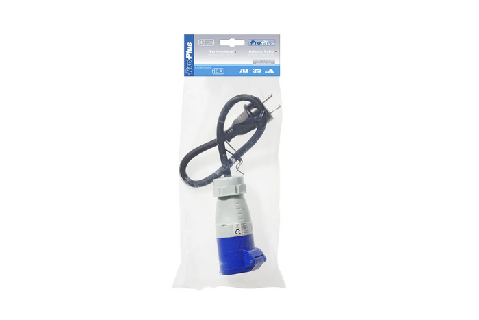 Adapter mit Schuko-Stecker und CEE-Buchse 16A 230V ProPlus 373526 Kabel 40cm
