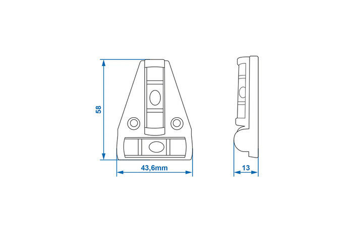 ProPlus 341214 Kreuzwasserwaage T-Typ 58x43,6mm