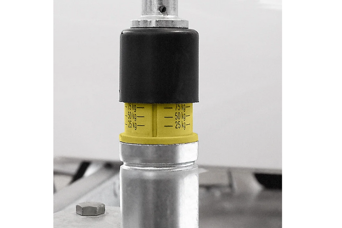 ProPlus 341510 Stützrad 150 kg 48 mm 800–1040 mm mit Waage