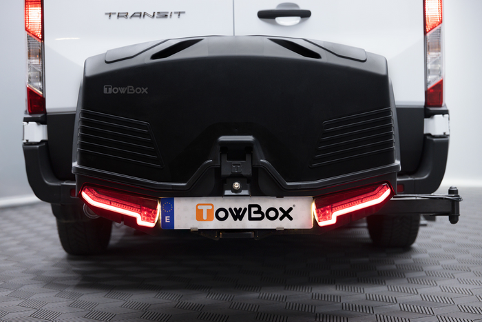 Towbox Camper Alpha schwarze LED (lang) - Heckträgerbox