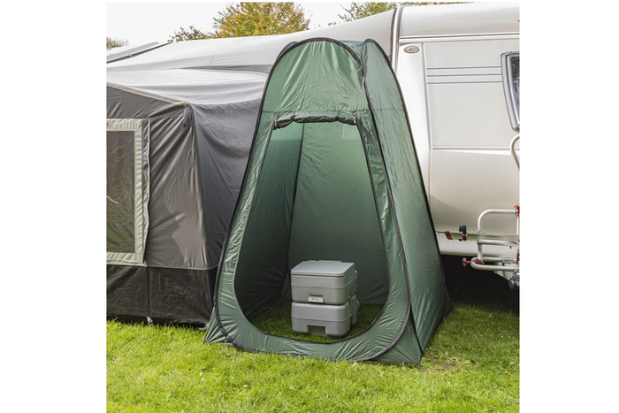 ProPlus 370415V01CR Tragbare Campingtoilette Grau 10L/20L