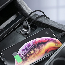 BASEUS Hochleistungs-Autoladegerät 2x USB + 2x Zigarettenanzünderbuchse 80W