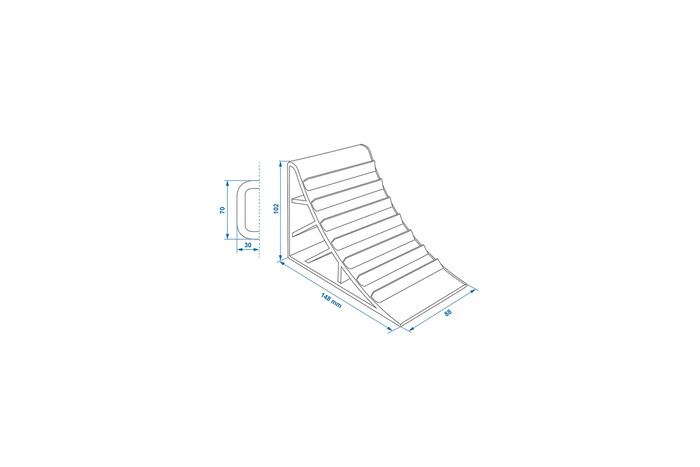 Satz mit zwei ProPlus-Radkeilen 341347 h:102mm 4000kg