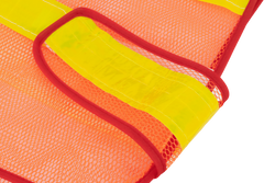 HERMON XXL orangefarbene reflektierende Weste mit seitlichem Klettverschluss