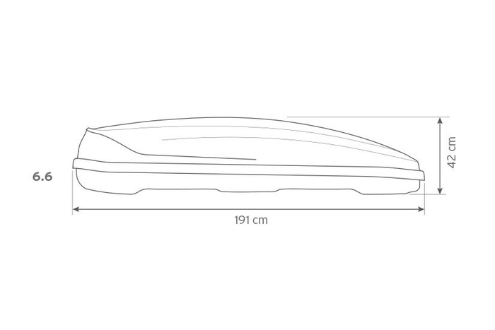 Inter Pack Traxer 6.6 Dachbox, schwarz metallic