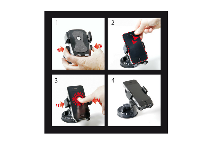 Easy-Lock LAMP Handyhalterung mit Saugnapfbefestigung