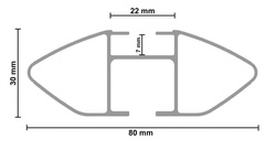 G3 Pacific Aero 64.230-68.145 Aluminium-Dachträger