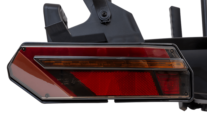Inter Pack Velox 2 LED - faltbarer Anhängerkupplungs-Fahrradträger für 2 Fahrräder mit LED-Beleuchtung (schwarz)