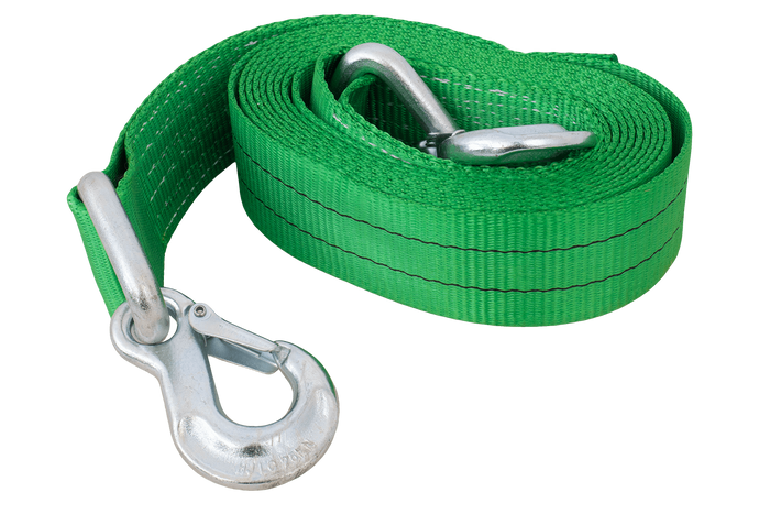 Abschleppseil mit Haken HILLS Abschleppgurt 5 m/60 mm/6 t grün