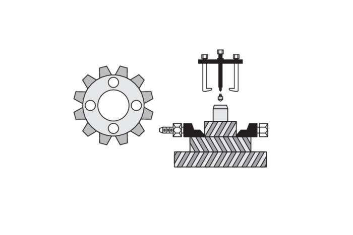 YATO YT-06412 Abzieher- und Trennset, 14-teilig
