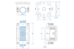 Klemme für ProPlus 341532V01 Stützrad mit Neigungsfunktion 48 mm