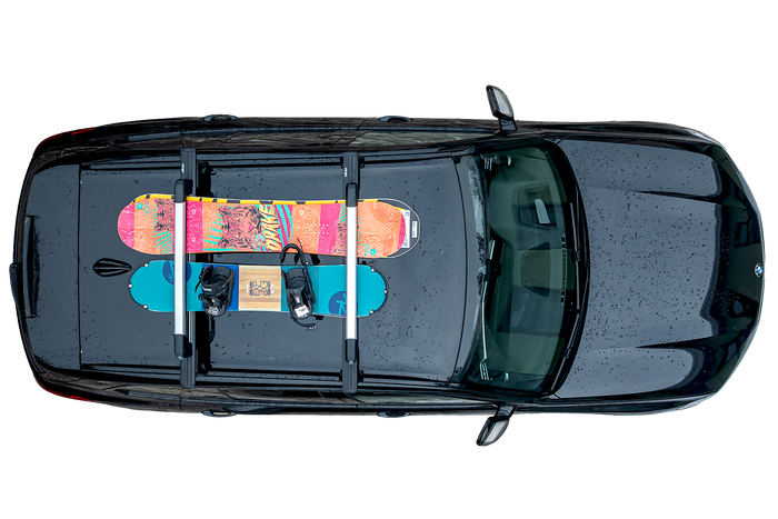 Inter Pack Frostline 6 – ausziehbarer Aluminiumhalter für 6 Paar Ski oder 4 Snowboards