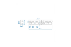 ProPlus 342174 Frachtschiene für Fluggesellschaften, Aluminium-Frachtschiene, 60 cm