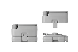 ProPlus 370415CR Tragbare Campingtoilette Grau 10L/10L
