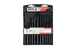 YATO YT-4714 Meißel und Stempel, Set mit 12 Teilen.