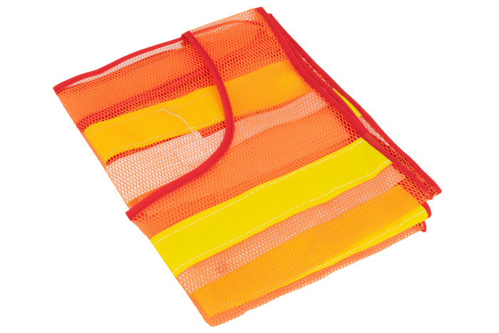 HERMON XXL orangefarbene reflektierende Weste mit seitlichem Klettverschluss