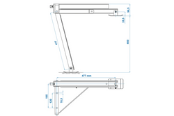ProPlus 361510V01 ausziehbare Eckstütze, links vorne/rechts hinten, für Anhänger, 600 kg, 460 mm