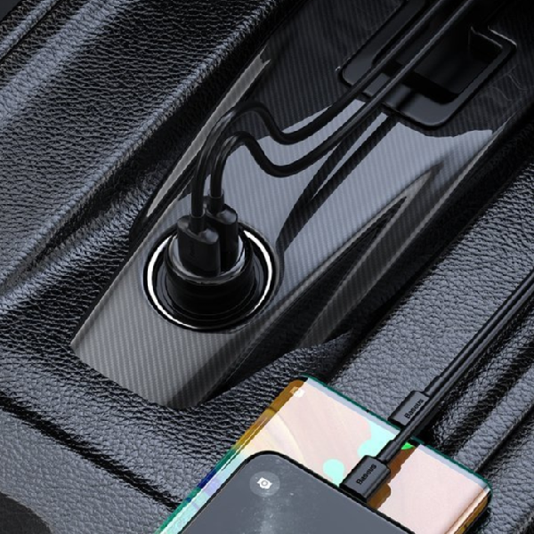 FM-Transmitter BASEUS T Typ S-16 Bluetooth 5.0 MP3 + Kfz-Ladegerät 2x USB