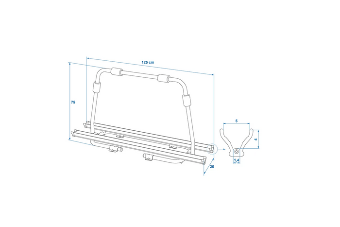 ProPlus 330242BL Fahrradträger für Anhängerkupplung für 2 Fahrräder 40 kg