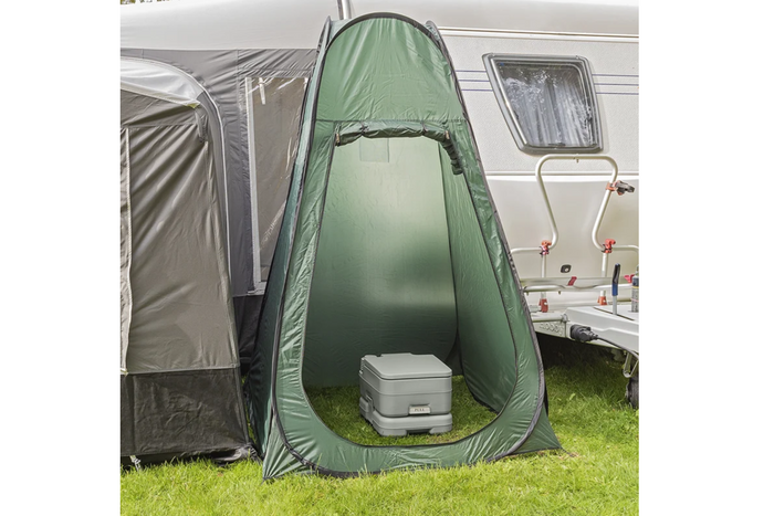 ProPlus 370415CR Tragbare Campingtoilette Grau 10L/10L