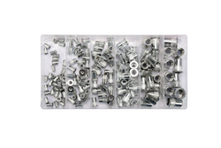 YATO YT-36460 Aluminium-Nietmutternsatz, Größen M3-M10, 150 Stück