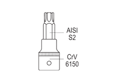 Satz von zwölf TORX-Schlüsseln auf einer Schiene YATO YT-04331
