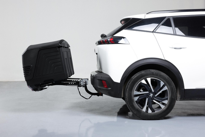 Towbox V3 black LED Edition - Gepäckbox für die Anhängerkupplung