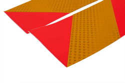 Aufkleber, reflektierende Aufkleber, kurze HERMON-Kennzeichnungsschilder für schwere Nutzfahrzeuge, 565 x 132 mm, links + rechts