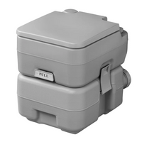 ProPlus 370415V01CR Tragbare Campingtoilette Grau 10L/20L