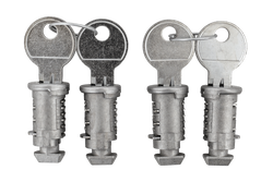Set mit universellen Schlössern und Schlüsseln (4 Stück).