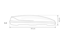 Inter Pack Traxer 6.6 Dachbox, schwarz metallic