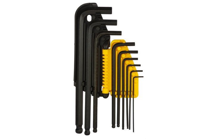 STANLEY Inbusschlüssel, Kugelkopf-Sechskantschlüssel 1,5-10 mm, 9 Stück.