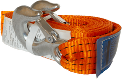 HERMON Schleppseil mit Haken, 4,5 m/50 mm/5 t, orange