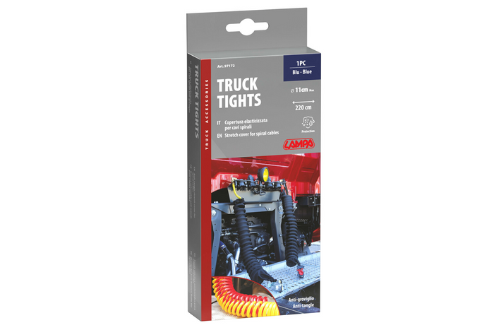 LAMPA Truck-Tights Spiralkabelschutzhülle 97172, flexibler Schlauch, blau, 220 cm, Durchmesser 11 cm
