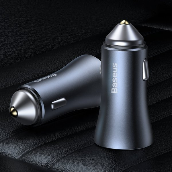 BASEUS Golden Pro 2xUSB 40W Autoladegerät-Set + USB-Kabel